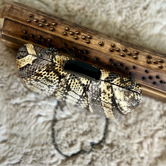 Kotur Box Espey Elaphe Minaudiere Clutch embossed snakeskin - Picture 11 of 17